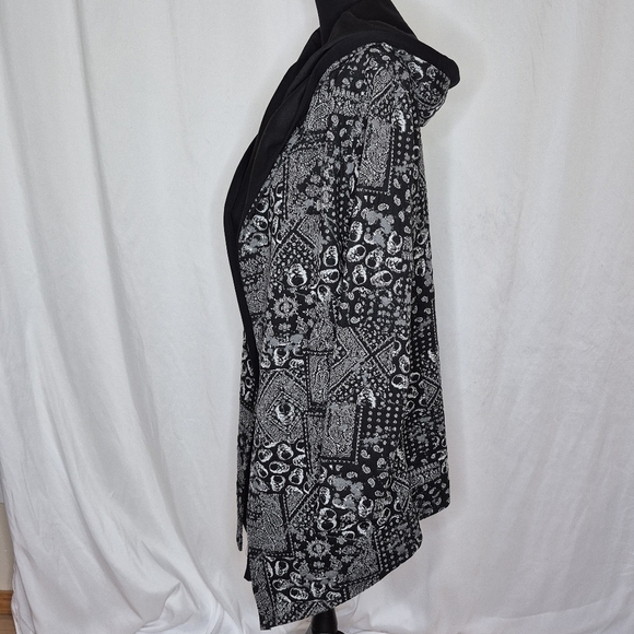 Maceoo Men's Skull Sportcoat Open Front Double Layered Hooded Cardigan - Size M* - Picture 5 of 16